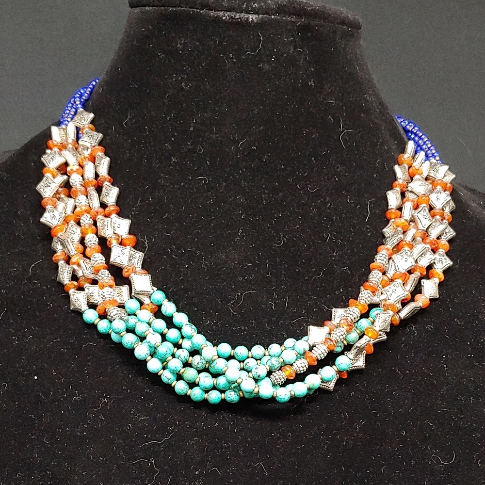 Vintage Layered Tibetan Necklace